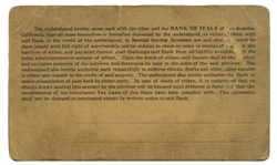 Charlie Chaplin Signed Bank Card